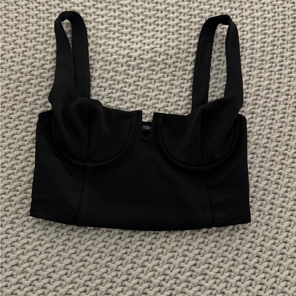 Black Zara Cropped Tank Top